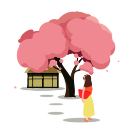 粉色樱花装饰