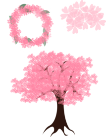 手绘樱花