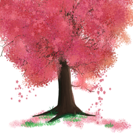 手绘桃花
