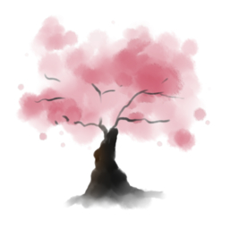手绘桃花