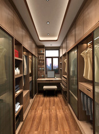 现代轻奢新中式衣帽间