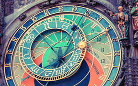 欧式罗马风3D墙体大钟装饰图