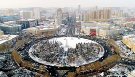 上帝的视角瞰大雪后的长春