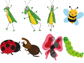 卡通昆虫