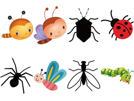 卡通昆虫