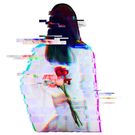 彩绘人物背影