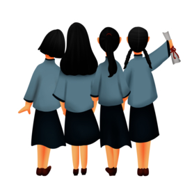 水彩手绘女孩