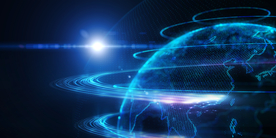 炫酷科技数据星球新闻感背景