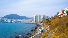 韩国釜山 釜山风景 海岸风景