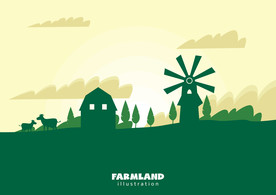 村庄背景矢量图