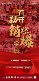 地产开盘热销火爆图
