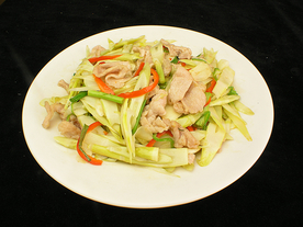 家常菜傣味象牙笋炒肉片
