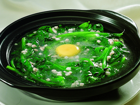 豫菜上汤窝蛋菠菜