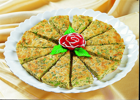 豫菜茼蒿菜饼