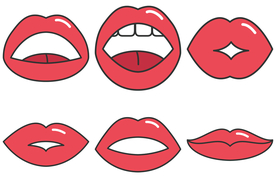 卡通嘴唇