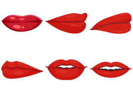 卡通嘴唇