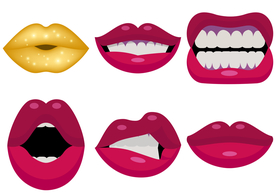 卡通嘴唇