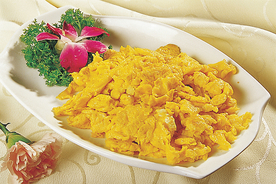 鄂菜炒土鸡蛋