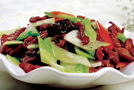 鄂菜萝卜炒肉片