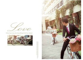 韩国风影楼婚相册模板之单车爱情