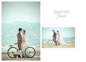 韩国风影楼婚相册模板之单车情侣