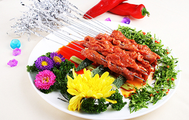淮扬菜碳烤鹿肉