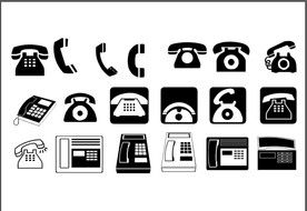 电话矢量图  电话手机矢量图