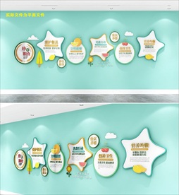 小学文化墙食堂文化墙