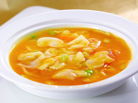 浙菜金汤果皇烩乌鱼蛋