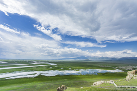 草原湿地风景图片