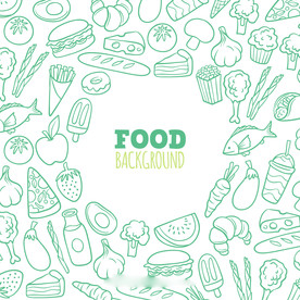 手绘食物背景底纹