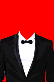 男士西装证件照模板