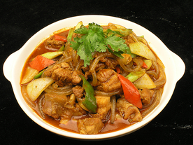 爆炒羊糕肉
