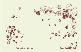 硅藻泥对角花  蝴蝶花小草