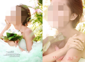 黄花情愿时尚浪漫婚纱相册模板