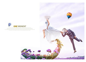 街头爱情时尚浪漫婚纱相册模板