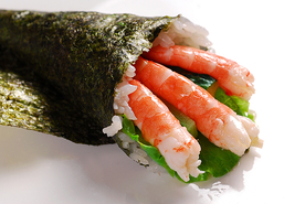 日韩料理手卷虾手卷
