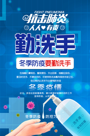 勤洗手社会公益宣传海报素材