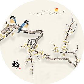 圆形梅花玄关
