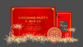 红色欧式婚礼 红色婚礼 中式婚