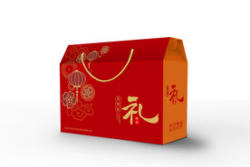 过年红色精品包装礼盒