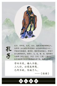 孔子校园文化人物复古海报素材