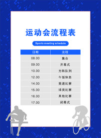 运动会流程表