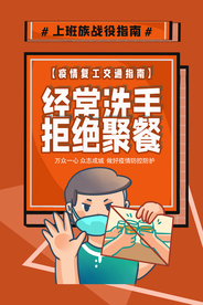 拒绝聚餐社会公益宣传海报素材