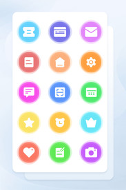 彩色扁平化icon互联网图标