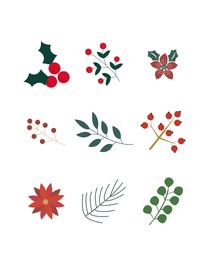 手绘卡通圣诞元素