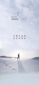 中式大雪海报