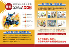 电动车私拉电线危害宣传页