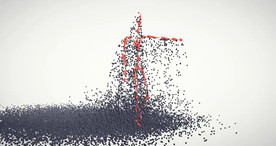 C4D 片头掉屑的人偶演绎