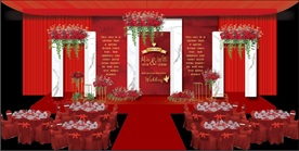 红色婚礼背景